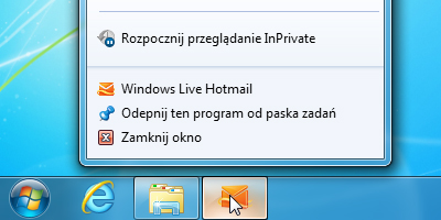 Listy szybkiego dostępu (Jump Lists) w Windows 7